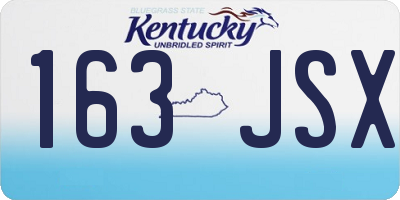 KY license plate 163JSX