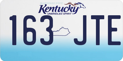 KY license plate 163JTE