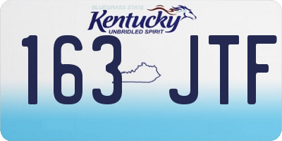 KY license plate 163JTF