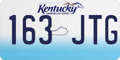 KY license plate 163JTG