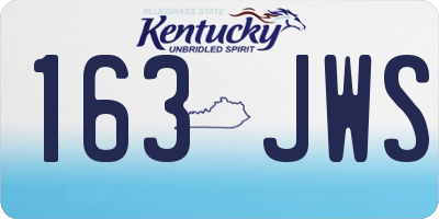KY license plate 163JWS