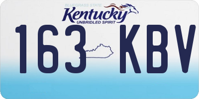 KY license plate 163KBV