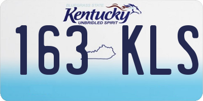 KY license plate 163KLS