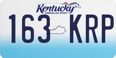 KY license plate 163KRP