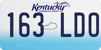 KY license plate 163LDO
