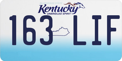 KY license plate 163LIF
