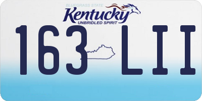 KY license plate 163LII