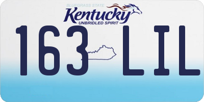 KY license plate 163LIL