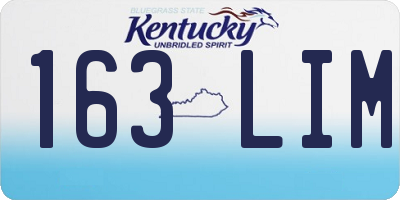 KY license plate 163LIM