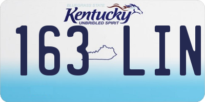 KY license plate 163LIN
