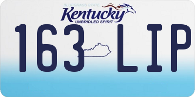 KY license plate 163LIP