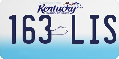 KY license plate 163LIS