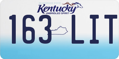 KY license plate 163LIT