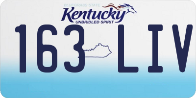 KY license plate 163LIV