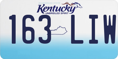 KY license plate 163LIW
