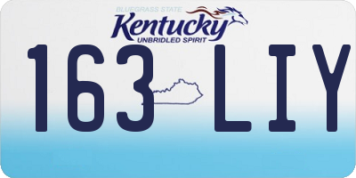 KY license plate 163LIY