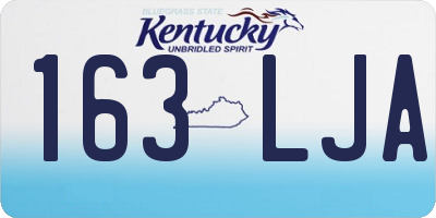 KY license plate 163LJA
