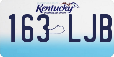 KY license plate 163LJB