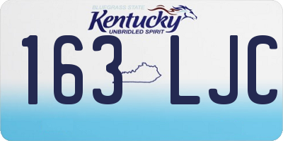 KY license plate 163LJC