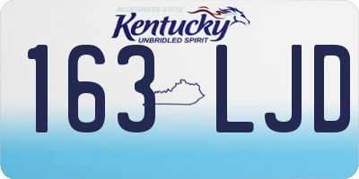 KY license plate 163LJD