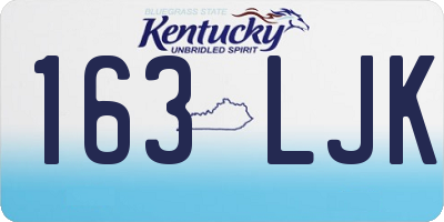 KY license plate 163LJK