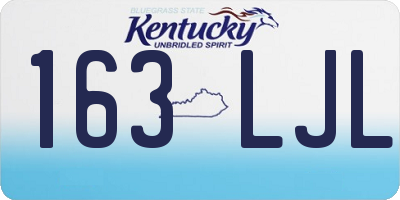 KY license plate 163LJL