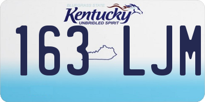 KY license plate 163LJM
