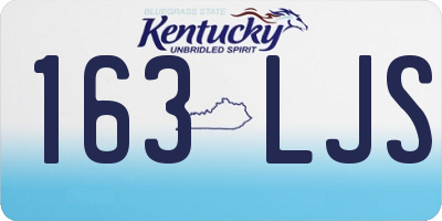 KY license plate 163LJS