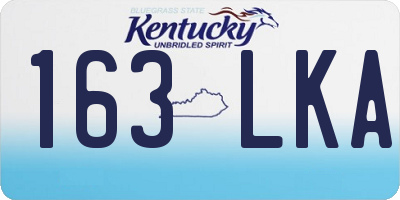 KY license plate 163LKA