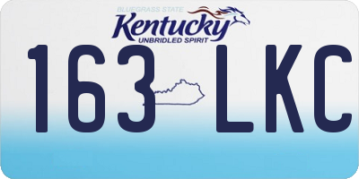 KY license plate 163LKC