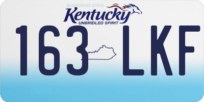 KY license plate 163LKF