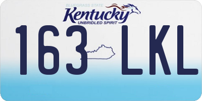 KY license plate 163LKL