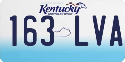 KY license plate 163LVA