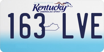 KY license plate 163LVE