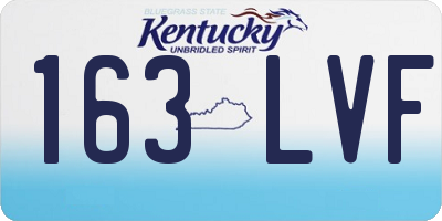 KY license plate 163LVF