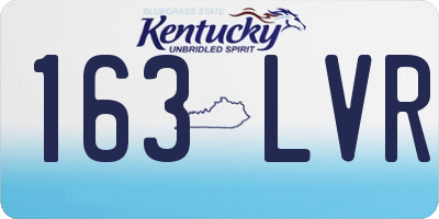 KY license plate 163LVR