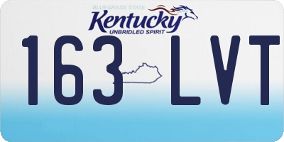 KY license plate 163LVT
