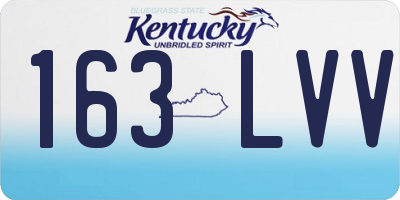 KY license plate 163LVV
