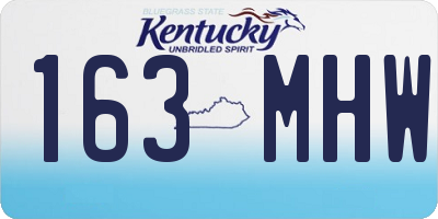 KY license plate 163MHW