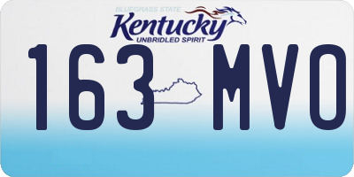 KY license plate 163MVO