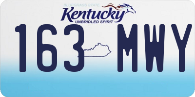 KY license plate 163MWY