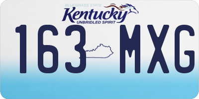 KY license plate 163MXG