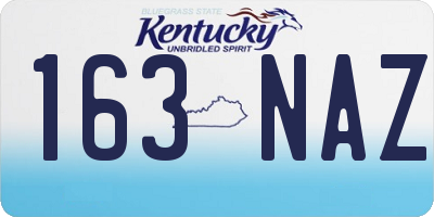 KY license plate 163NAZ