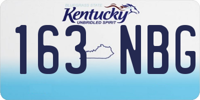 KY license plate 163NBG