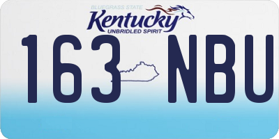 KY license plate 163NBU