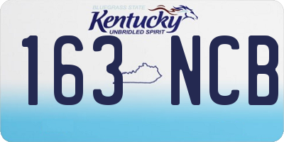 KY license plate 163NCB