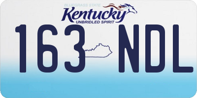 KY license plate 163NDL
