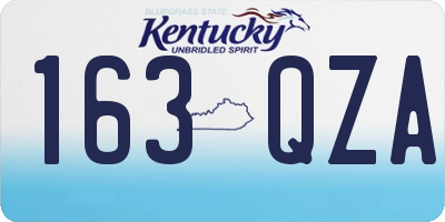 KY license plate 163QZA