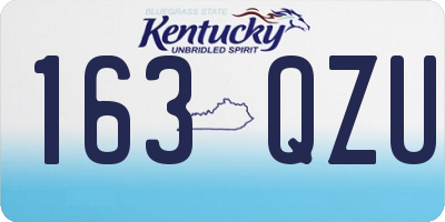 KY license plate 163QZU