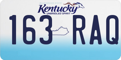 KY license plate 163RAQ